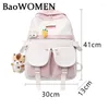 Backpack Baowomen Fashion Women Travel Letters Letters Zipper Feminino Mochilas Rucksack Belt Belt Lady Sacos Casual Acessório