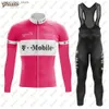 Set di maglia ciclistica set rosa retrò retrò in bicicletta per ciclismo set termico fece sottile abito ciclistico lungo abbigliamento per biciclette mtb abiti da bici mtb abito invernale l48