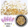 Abziehbilder Neu 3D 1 Box Nail Art Golden Moon Star Line Schmuck Mischungsform Set Aufkleber Dekoration Mischen Charmacmaccessoire Populär Kupfer