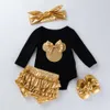 Nuovo maschio e femmina Baby Spring e Autunno abbigliamento per neonati a maniche lunghe turisti PP Gold Pants set