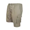 Short masculin Sports Multi Pocket 2024 Casual Loose Draw String Summer Trunks Jogging Color Color Fashion Ropa Hombre