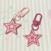 سلاسل المفاتيح Lanyards Rose Red Pentagon Star -keychain keychain women Girls Fashion Cartoon Prote