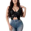 Tank da donna Sexy Halter Sequestro Butterfly Top Corset Y2K Crop Women Club Summer Womens Tops Wortless Party Vintage Clothes Tank