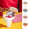 Assiettes Plateau de collation de conception à trois compartiments Organisateur de stockage durable de 40 oz bol réutilisable avec poignée pour les enfants
