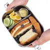 Förvaringsflaskor Matkvalitet Metallfack Container Lunchbox Partihandel 304 Rostfritt stål