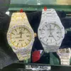 Luxe buste naar beneden Hiphop Watch Ice VVS Moissanite Mechanical Watch Pass Diamond Tester Men Women Fashion Watches