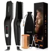 Clair ionic Barge lisseur peigne anti-immed en céramique Brosse de barbe chauffée à barbe portable Peigne de lissage 6 Temple réglable 240411