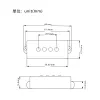 ケーブルフライPBエレクトリックベースギターピックアップ4ストリングPベースピックアップアルニコ5ブラック
