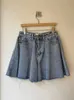 Jean shorts for dames zomer hoge taille baggy wide been flare korte jeans casual vintage Koreaanse stijl mode y2k denim 240415