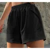 Shorts da donna Donne semplici pamas cotone di grandi dimensioni pantaloni da spiaggia da yoga casual femmina sport gamba a gamba streetwear2024