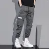 Men's Pants Secure Pocket Cargo Trousers With Drawstring Waist Multiple Pockets Ankle-banded Design For Daily Sports