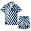 Casablanca Mens устанавливает 2 штуки дизайнерские шорты рубашки Slim Fit шелковистые шелковистые роскошные рубашки Casablanc Men Casual Polos Sutd Clide High CafficeQ30