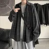 Camicie casual maschile alla moda in stile giapponese per ragazzi gingham