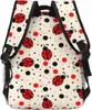 Backpack Red Black Polka Dots Ladybugs