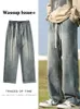 Herren Jeans Wassup Ausgabe American Casual Spring Frühlings- und Herbst High Street Trendy Brand Wide No Bein Hosen