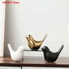 Dekoracyjne figurki LMHBJY Nordic Minimalistyczny ceramiczny ptak Streszczenie Dekoracja miękka domowa sala modelowa