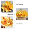 Dekorative Blumen 2 PCs Künstliche Brautjungfernbouquetsimulation Dekore Antler Fall Faux Orchidee
