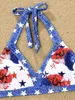 Costumi da bagno femminile floreale cravatta per cavi di bikini set 2024 costume da bagno stampa spinga da donna a bassa vita da bagno a bassa vita