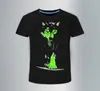 Новая 3D 3D 3D футболка Men Men Leisure Fluorescent Permoniated Shortsleeve Luminous Tee Shirt Summer Tops Men Mers Light Floste2948319