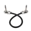 Cables ammoon 15cm/ 6in Guitar Effect Pedal Instrument Patch Cable 1/4" Silver Rightangle Plug Black PVC Jacket, 6Pack