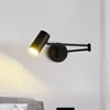 Настенные лампы Творческие регулируемые свинг с длинной рукой светодиодной складной лампы с переключатель