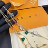 Leer nieuwe ketting bedelarmband klassieke ontwerper liefde cadeau sieraden verjaardagsfeestje klaver armband roestvrij staal hoge kwaliteit verzilverde armband