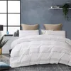 Bedding Sets 2/3pcs Safe Light Color Home Bed Linen Geometric Strip Cover For Healthy Set Linens Duvet Pillowcase