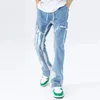 Y2K Streetwear Baggy Flare Jeans Cargo Pants Men Roupas Desenhas de Swewspantes Male calças jeans Pantalon Homme 240415