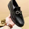 Designer horseport loafers feragamo buckle leather mens casual shoes thick soled youth business top layer cowhide dress glossy shoe