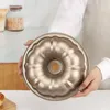 Formy do pieczenia trzymanie silikonowej miski do ciasta z karbedą - okrągłe głębokie formy Bundt Nonstick Bakeware Dyni Kształt Jello