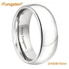 iTungsten 234567810mm White Tungsten Couple Ring for Men Women Nice Engagement Wedding Band Shiny Polished Confirm Fit 240415