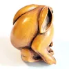 Decorative Figurines F039 - Collectible 30 Years OLD 2" Hand Carved Boxwood Netsuke Lovely