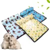 Dog Bed Mat Summer Cooling Pad Mat Pet Dog Sleeping Bed with Pillow Dogs Cats Ice Silk Blanket Cooling Pet Bed Cama Perro 240410