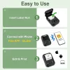 الطابعات Mini Thermal Label Printer Wireless Bluetooth Label Maker آلة وضع العلامات اللاصقة لملصقات مجوهرات الباركود الباركود