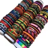 Other Bracelets 5Pcs/Lot Bulk Vintage Leather Charm Bracelets For Men Women Mix Styles Adjustable Bangle Fashion Jewelry In WholesaleL240415