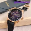 Causale AP pols Watch EPI Code 11.59 Serie 26393or Rose Gold gerookt Purple Plate Mens Fashion Leisure Business Sports Chronograph Watch