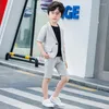 Clothing Sets Boy Clothes Children Summer Solid Suits Kids Casual Coat (t-shirt) Shorts Handsome Performance Costumes 2-13Y