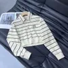 Designer MM Family 24SS New Striped Polo Pullover Ausschnitt Button Öffnung+Shorts Set Casual Casual