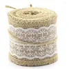 Party Decoration Rose Gold Birthday Natural Burlap Jute Spets Rustic Wedding Decor Roll Confetti