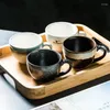 Cups Saucers 200 ml Personalisiertes Geschenk Japanischer Tee -Set -Tassen Keramik Tasse Vajilla und Cup Coffee Accessoires