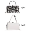 Kvällspåsar Kvinnor Clutch Purse Hard Case Elegant Acrylic Chain Strap Shoulder Bag For Working Summer Dating Party Bridal