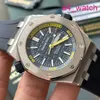 AP Machinery Wrist Saat Royal Oak Ofshore Serisi Mens 15710ST.OO.A027CA.01 Otomatik Mekanik Gece Glow Saat Erkek 42mm Dia Gauge Çapı