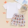 Clothing Sets Western 4th Of July Baby Boy Outfit American Cowboy Shirts Highland Cow Jogger Shorts Retro Independence Day Clothes
