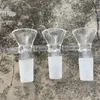 Cool Transparent Glass Reting Bubbler Handgjorda 14mm Manliga Joint Dry Herb Tobacco Filter Bowl Oil Rigs Waterpipe Bong Downstem Tratt Cigaretthållare