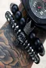 Bracciale McLlroy Menskullsteelstonebeadsluxurybracelets per uomo corona cz