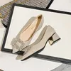 Dress Shoes Plus Size 35-43 Women Pointed Toe Pumps Bling Diamond Buckle Wedding Party Bridesmaid Fashion Office Ladies