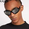 Lunettes de soleil Y2K Punk Sports Cat Eye Femmes Men 2024 Rectangle Sun Glasses For Dames Goggle Shield Wrap Eyewear Shade