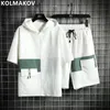 2023 Summer Mens Classic Fashion Ice Silk Sport Suit swobodny luźny duży rozmiar Wygodny zestaw wysokiej jakości set 240412