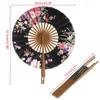 Figurines décoratives poche de fleur japonaise pliage pliant ventilateur rond cercle de fête de fête de décoration cadeau dropship