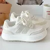 Casual Shoes Spring Thick-Soled White For Women Höjd-ökande mångsidig sport Leisure Patchwork Low Top Sport Sneakers